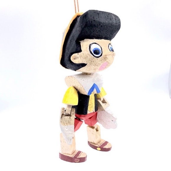 Hand Carved and Painted Pinocchio Ornament - Picture 1 of 3